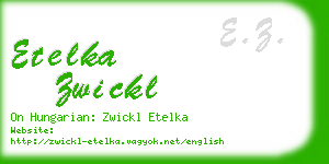 etelka zwickl business card